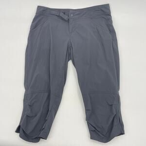 PRANA Lightweight Nylon Capri Outdoor Pants Size 5 Grey Mid Rise Outdoor Hiking